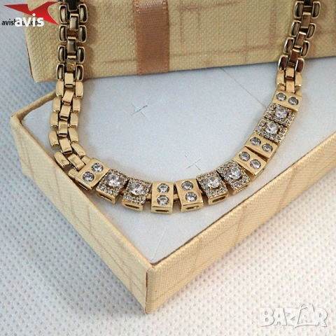 Гривна с 14К златно покритие 234840, снимка 2 - Гривни - 53094996