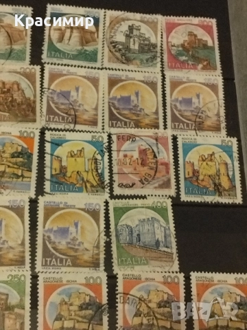Пощенски марки Италия.Замъци ., снимка 10 - Филателия - 51684173