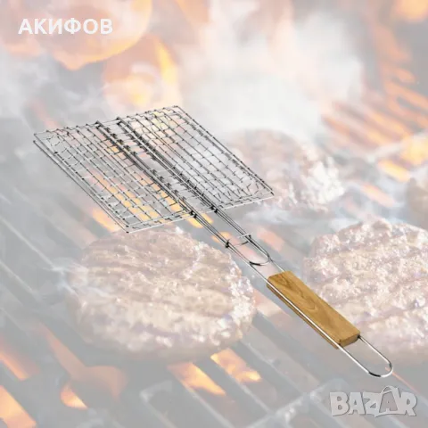 Скара за барбекю за бургери 22.5x20x52см