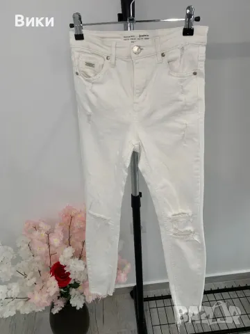 Бели дънки размер ХS, снимка 2 - Дънки - 49693002