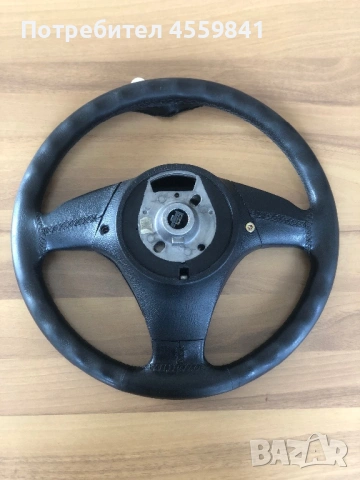 Кожен спортен волан BMW E46 + Въздушна възглавница Airbag  нуждае се от претапициране, снимка 6 - Части - 53624537