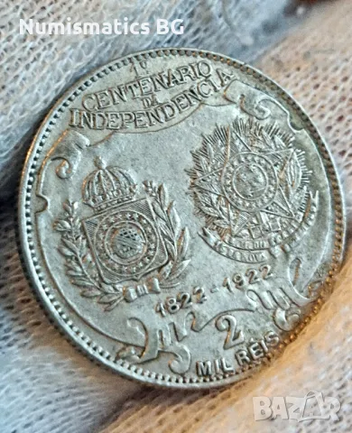 2000 рейс 1922г. Бразилия! , снимка 2 - Нумизматика и бонистика - 47764886