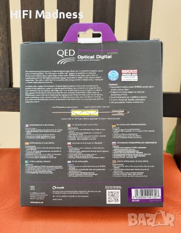 QED Performance Graphite Digital Optical Toslink Interconnect Cable, снимка 2 - Ресийвъри, усилватели, смесителни пултове - 46447580