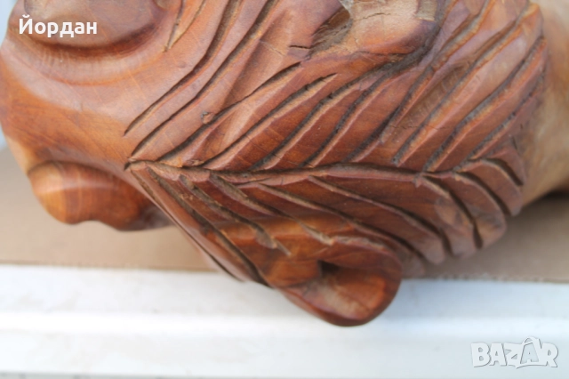 Дървена скулптура на лъв, снимка 9 - Антикварни и старинни предмети - 52392568