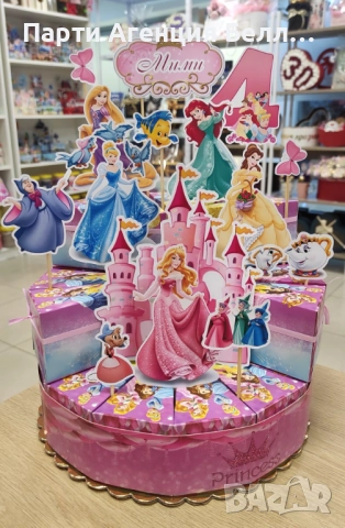Картонена Хартиена торта Принцеси Princess Disney