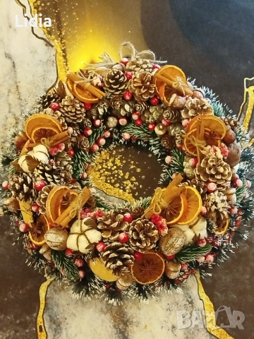 Красив Коледен венец, снимка 8 - Декорация за дома - 52087106
