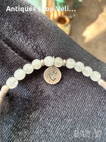 Сребърба гривна с планински кристал №7837, снимка 6 - Гривни - 53084915