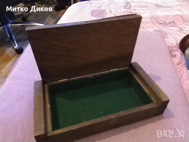 Дървена  кутия от соца на БГА Балкан с меден обков 225х110х42мм, снимка 9 - Колекции - 52458051