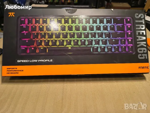 Fnatic STREAK65 LP Черна | Компактна RGB геймърска механична клавиатура , снимка 5 - Клавиатури и мишки - 50193833