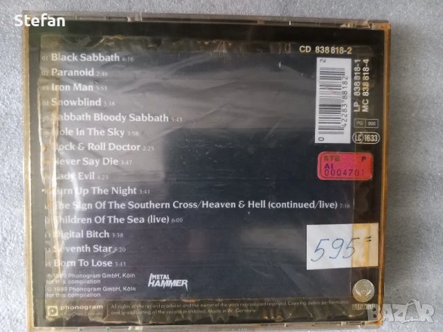 Оригинален CD - BLACK SABBATH, снимка 4 - CD дискове - 49285580