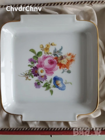 2бр Meissen чинии 10см/Майсен порцеланова чиния в кутия, снимка 11 - Други - 53950087
