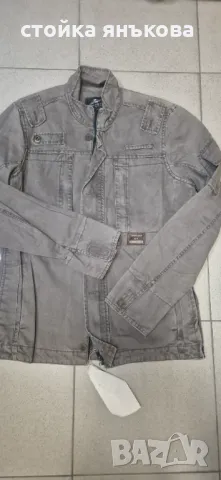 Мъжко тънко спортно елегантно яке, бежово кафяв цвят, снимка 7 - Якета - 49748176