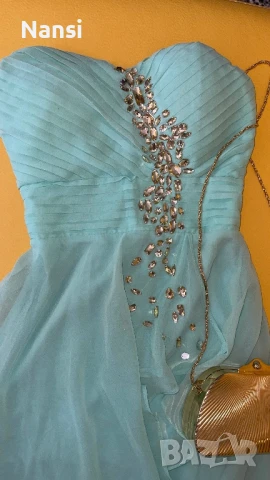 Уникална рокля с красиви камъни, снимка 5 - Рокли - 50956256