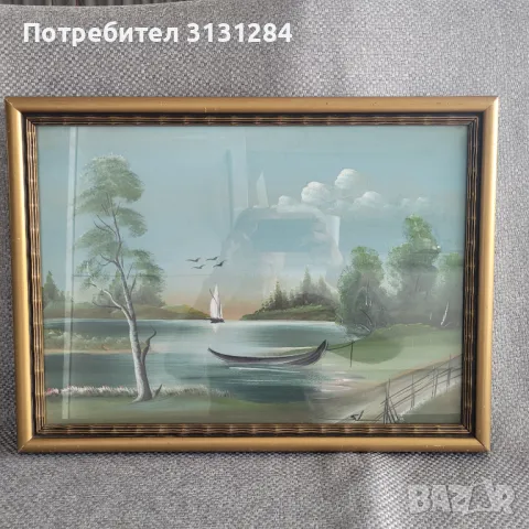 Картина от 50 -е години на шведски художник., снимка 2 - Картини - 49362902