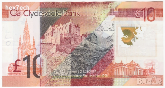 ❤️ ⭐ Шотландия 2017 10 паунда полимер ⭐ ❤️, снимка 3 - Нумизматика и бонистика - 53988472