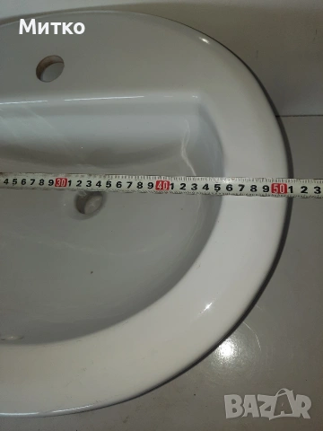 Порцеланова бяла мивка за баня със дребна забележка , снимка 15 - Мивки - 53696151