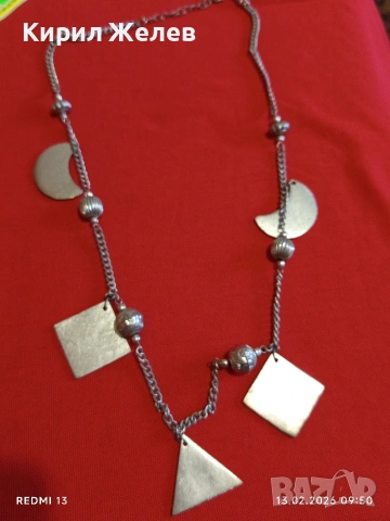 Дамско колие геометричен дизайн Бохо стил подходящ като акцентен аксесоар 51891, снимка 5 - Колиета, медальони, синджири - 53462461