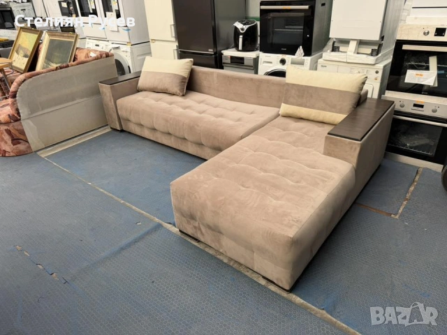 1603 Мелвин ъглов разтегателен холов  диван  300/175 см -цена 260 евро или 508.52лв    gk - с издърп, снимка 7 - Дивани и мека мебел - 53992256