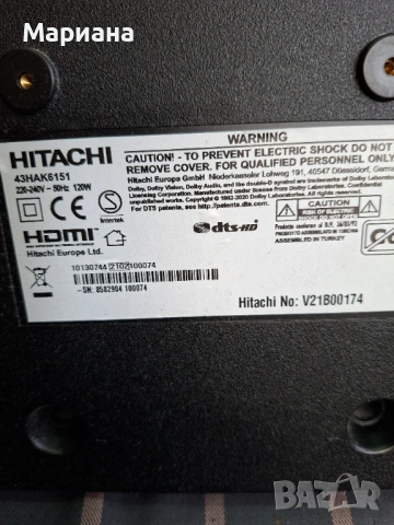 HITACHI 43HAK6151, снимка 4 - Части и Платки - 53617125
