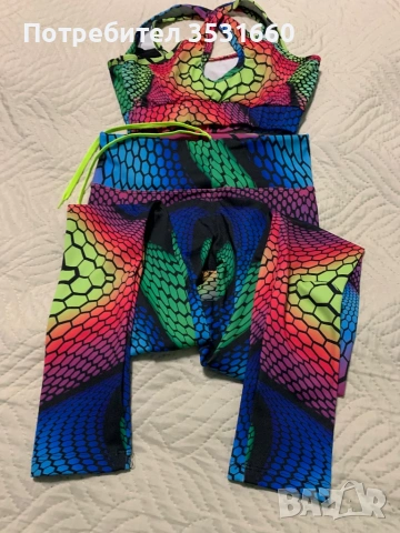 Дамски спортен комплект- клин и бюстие, снимка 6 - Спортна екипировка - 53447340