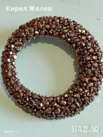 Метална висулка посипана с кристали МАРКАЗИТ АРТ БИЖУ 52237, снимка 5 - Колиета, медальони, синджири - 52573262