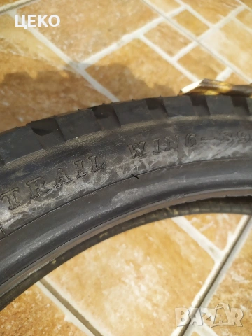 Две Мотоциклетни гуми Bridgestone 90 100 19. и 120 70 18., снимка 5 - Гуми и джанти - 53691019