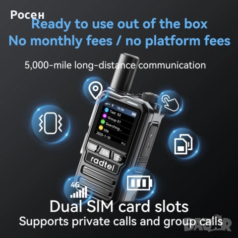 Радиостанция Radtel P8 без лимит за обхвата.