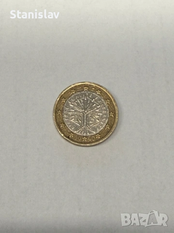 Монета 1 евро 2000 година Франция