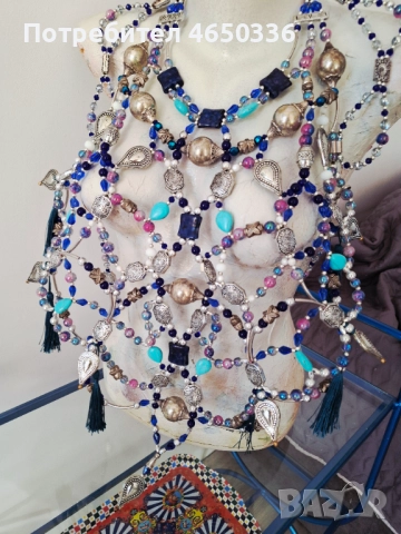 Много голямо етно колие за тяло, уникат, снимка 9 - Колиета, медальони, синджири - 52523756