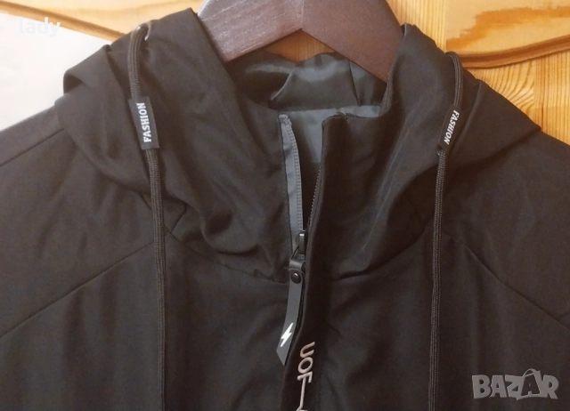 Мъжко яке с качулка и висока яка. Ветроустойчиво, свободна кройка.  ., снимка 8 - Якета - 52796876