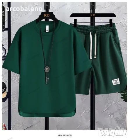 Ежедневен мъжки моден летен комплект от две части, 8цвята , снимка 8 - Спортни дрехи, екипи - 50787712