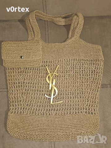 Чисто нова Ysl плетена плажна чанта