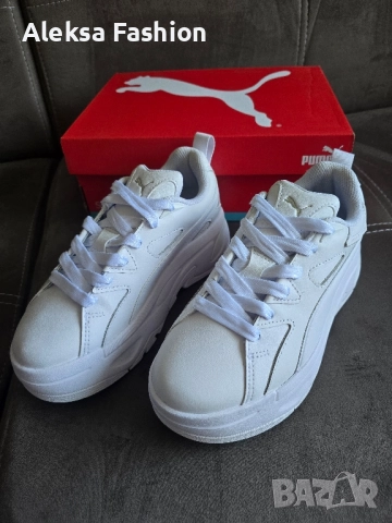 Puma дамски бели кожени маратонки кецове 