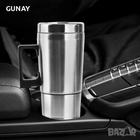 Електрическа кана за кола, термочаша 12V 450мл за кафе и чай, къмпинг, пътуване, кетъл, снимка 2 - Аксесоари и консумативи - 54082066