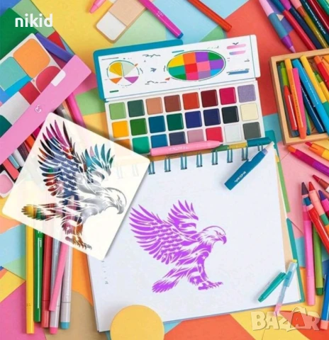 Орел тип Флаг Америка шаблон стенсил спрей за торта украса декор Scrapbooking, снимка 4 - Други - 50568838