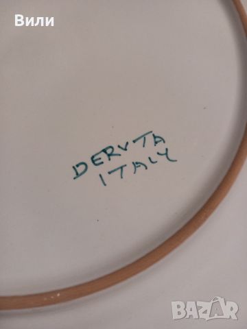 Прекрасна италианска декоративна чиния, снимка 4 - Чинии - 45209195