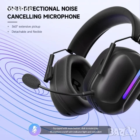 НОВИ сгъваеми безжични слушалки Captain 500 2.4GHz USB C Wireless Bluetooth 5.2, 60H, снимка 7 - Слушалки и портативни колонки - 50542614