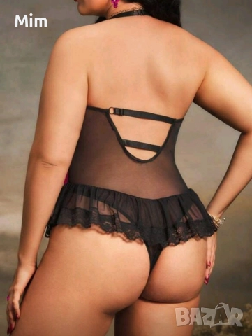 3XL Еротично боди от сатен и дантела , снимка 2 - Бельо - 52634564