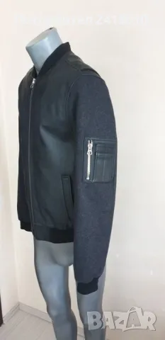 These Glory Days Leather / Wool Bomber Mens Size  L  ОРИГИНАЛ! Ест. кожа! Мъжко Яке, снимка 4 - Якета - 50209190