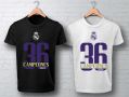 ФЕН тениски Real Madrid / Реал Мадрид CAMPEONES 2024 - 2 цвята!