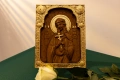 Релефна православна икона от дъб с позлата – Света Надежда, снимка 6