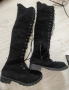 Високи ботуши от велур, снимка 1