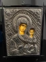 Сребърна икона - Богородица с Младенеца. №8100, снимка 4