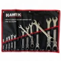 Комплект звездогаечни тресчотни ключове с чупещо рамо 8 – 32 мм 13 части Hawek, снимка 1