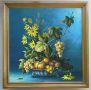 Маслена картина натюрморт Pascal Bertier, в рамка 57/57 см, отлична, снимка 1 - Картини - 45270539