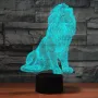 Холограмна 3D LED лампа Лъв-дистанционно управление 16 цвята+други режими на управление, снимка 3