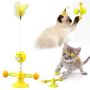 Забавна и възпитателна въртяща се играчка за котки - цвета се изпраща според наличността в склада, снимка 4