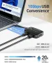 Нов Преносим USB C Хъб HDMI 4K 60Hz PD 100W зареждане, снимка 4