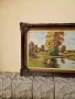 Прекрасна антикварна холандска авторска картина масло върху платно , снимка 5