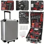 899-частов индустриален комплект инструменти с 4 нива и колела – сив, снимка 1